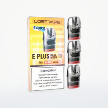 LOSTVAPE : E PLUS CARTRIDGE DUAL MESH 3ML(3PCS)